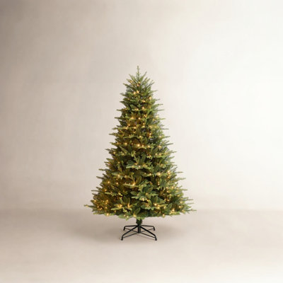 Cashmere Flocked 7.5' Pre-Lit Spruce Christmas Tree