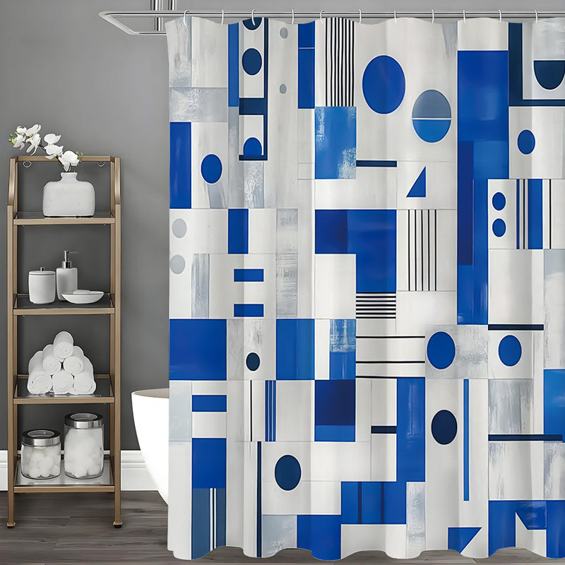 Rideau de douche avec crochets inclus, 72"H x 78"W