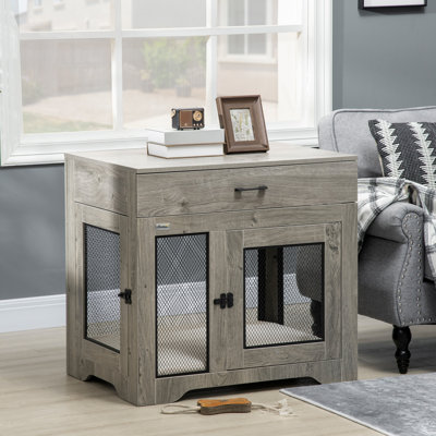 Mobilier de cage pour chien Pawhut avec coussin doux résistant à l'eau