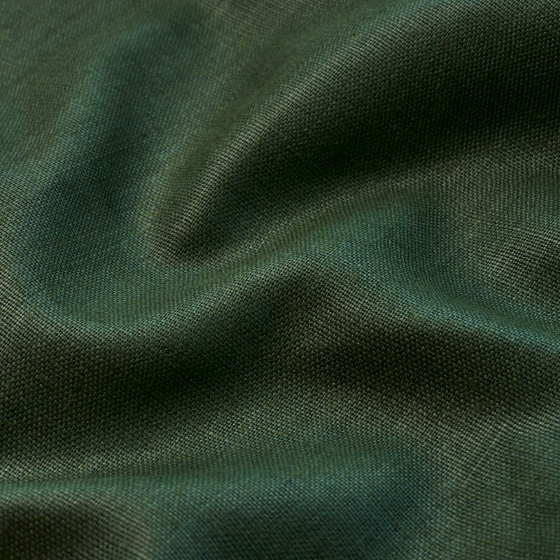 Leo Glazed Linen Fabric, Boxwood