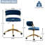 Pia Ricco Velvet Task Chair-1334546112