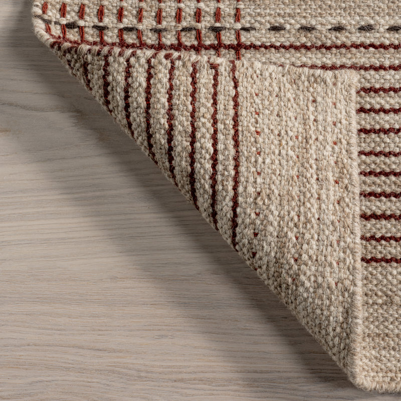 Tapis en laine à carreaux Hurst, Rectangle 9 pi 6 po x 13 pi 6 po