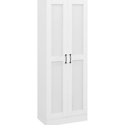 Armoire de rangement moderne de style moderne de 69 po avec tablettes mobiles
