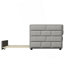 Twin Size Daybed With Trundle, Upholstered Daybed With Padded Back, Grey