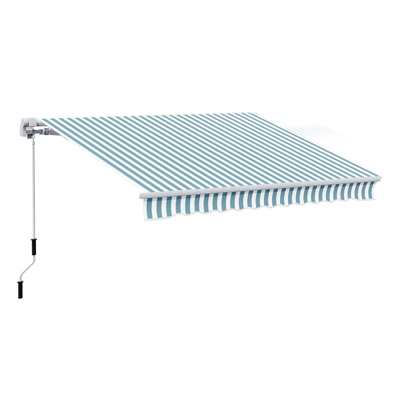 Auvents rétractables, Vert, H 59 po x l 141,8 po x P 118 po