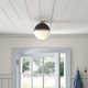 Manila Single Light Glass Semi Flush Mount