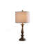 Lampe de table en polyrésine effet bois 27,5 po