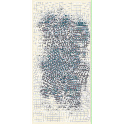 Tapis crème / bleu marine touffeté Talleyville