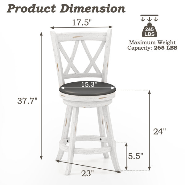 Laurel Foundry Modern Farmhouse Havant Swivel Upholstered Counter Stool ...