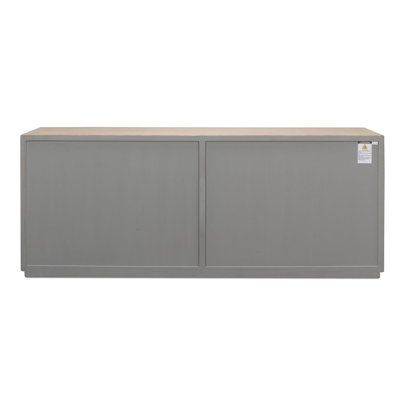 St. Nevis 92'' Gray Wash Solid Wood Contemporary Sideboard