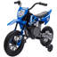 Voitures électriques 43,1 x 23,6 x 28,5 po avec musique et motocyclette électrique pour enfants à finition bleue