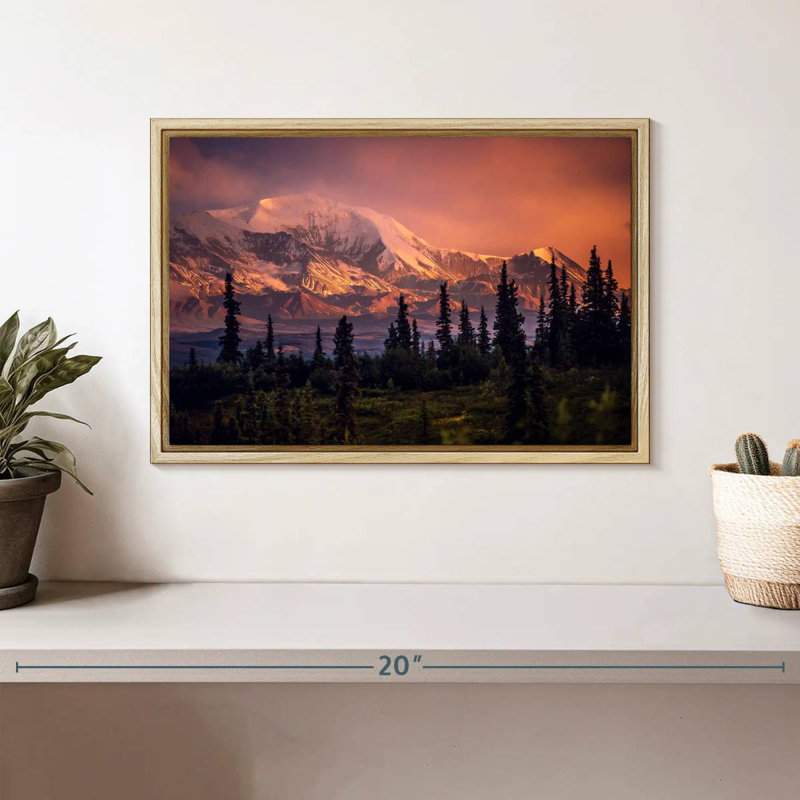Denali et forêt Denali, Cadre flottant en bois naturel, 13 po x 9 po