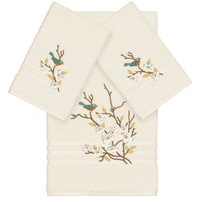 Ensemble de serviettes en coton turc 3 pièces Spring Time