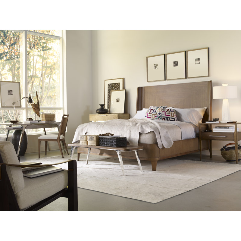 Bowery Place Upholstered Wingback Bed, King