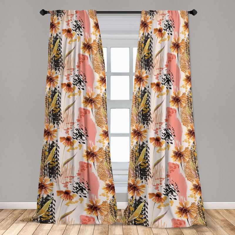 Semi Sheer Curtain Pair, 28" W x 63" L