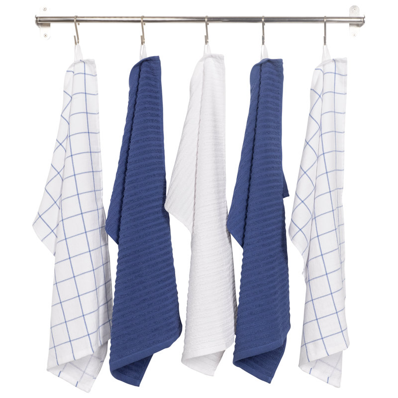 Lakewood Reverse Terry Kitchen Towel Set - 16 X 28, Blue