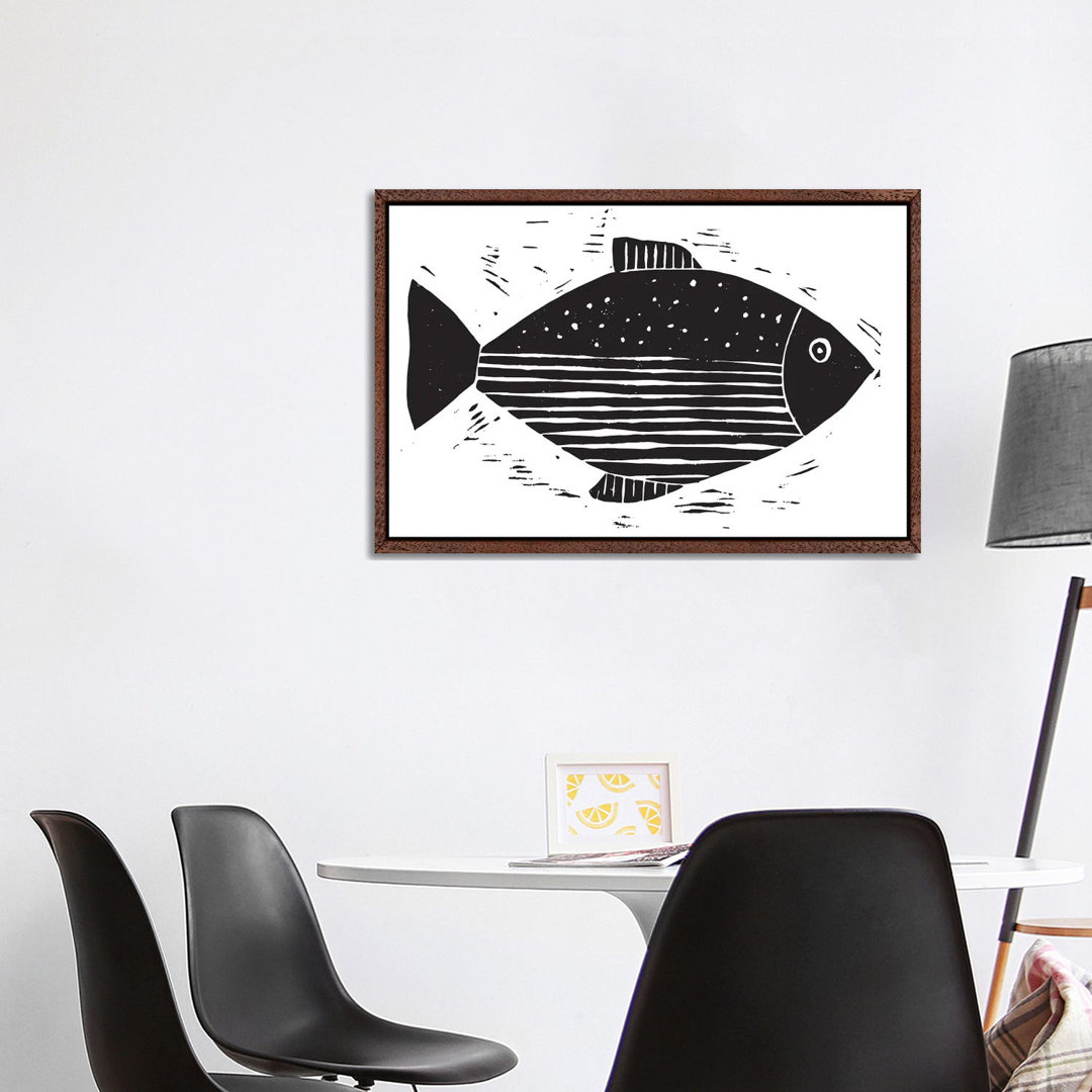 Fish With Lines And Dots von Statement Goods - Galerie-Giclée