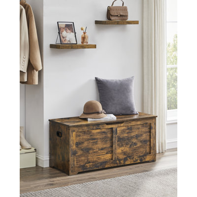 Rustic Wood Effect Storage Bench, 100 cm Shoe Bench