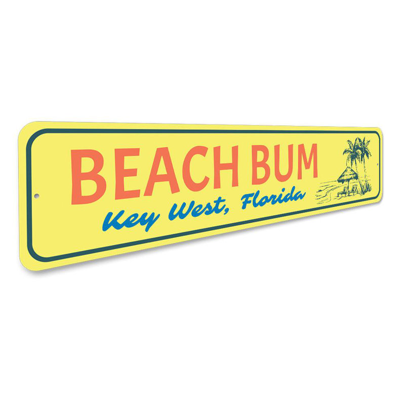 Panneau en aluminium Beach Bum Key West, H 6 po x l 24 po x P 0,06 po