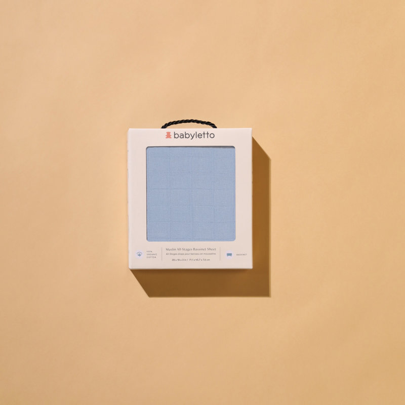 Dewdrop Muslin All-Stages Bassinet Sheet