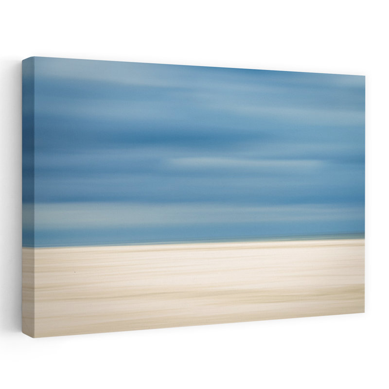 Dieter - art mural côtier abstrait sable et nuages, 16" H x 24" W