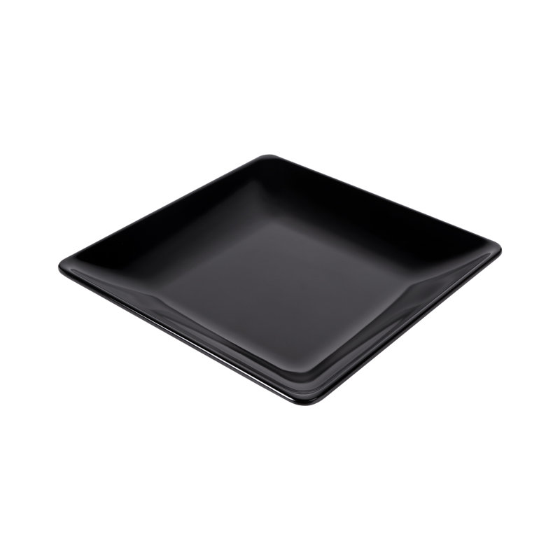 Assiette plate en mélamine 11,5 po, Noir