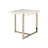 Faux Marble Top With Metal Frame End Table