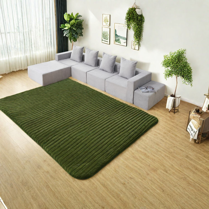 Canapés modulaires en velours côtelé gris doux, confort spacieux pour le salon et l’appartement