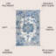 Tapis ivoire / bleu Lathem-1435356248