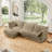 L-Shaped Slipcovered Sectional Sofa Couch-849097060