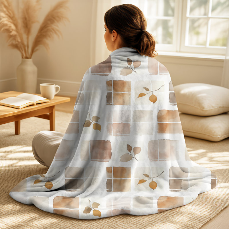 Couverture neutre Neutral Grid IV - Brown