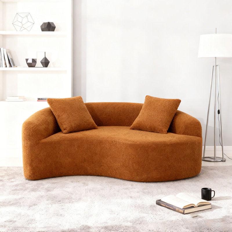 Canapé modulaire en chenille Boneless, Orange