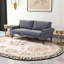 Canapé classique Chesterfield 3 places - Accoudoirs roulés avec accents en cristal-605870165