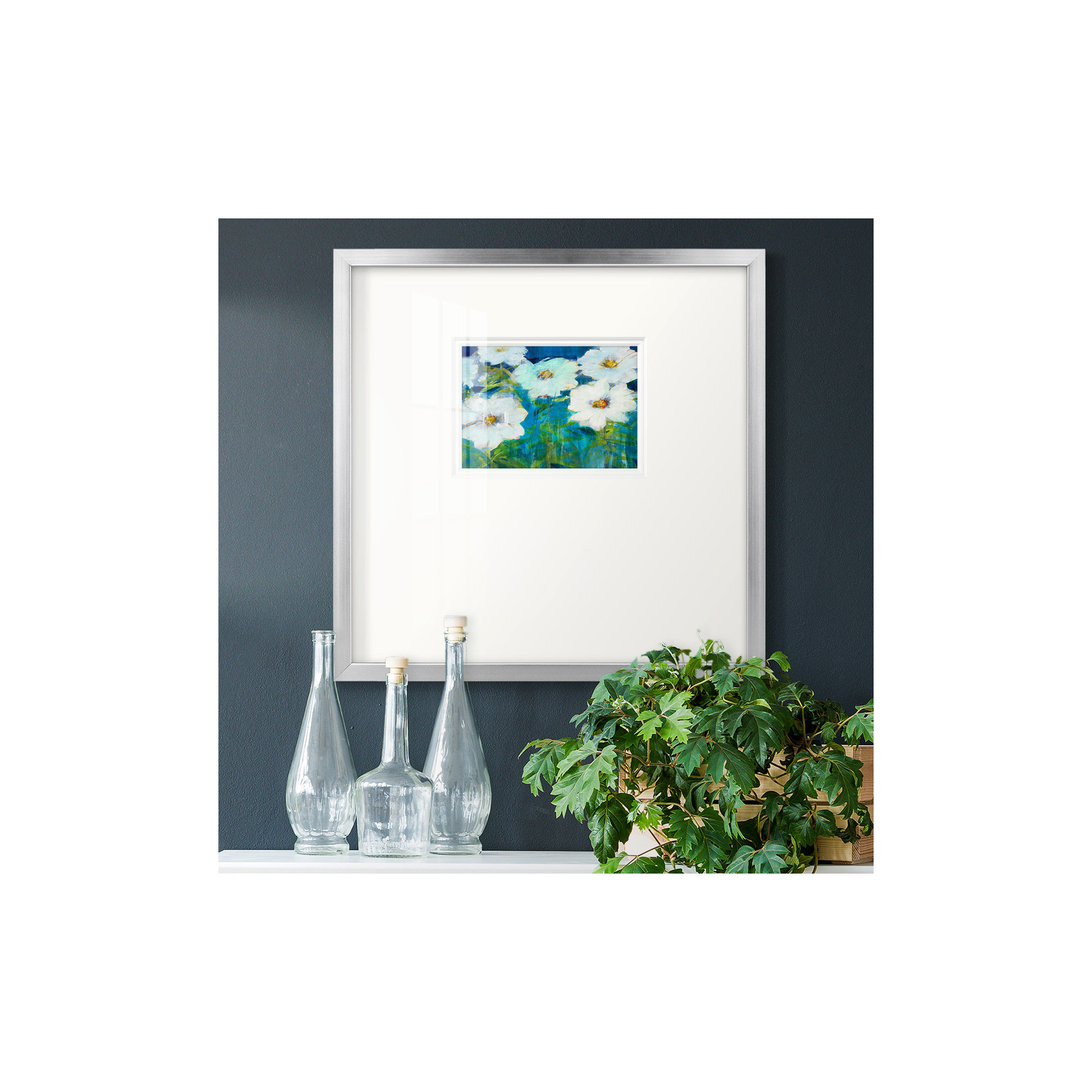 Field Day, Silver Framed, 17" H x 17" W x 1.25" D