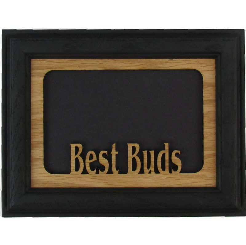 Solid Wood Picture Frame with Mat, Black