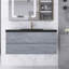 Meuble-lavabo simple 47,24 po avec plateau en quartz Ajkun