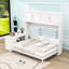 Grand lit escamotable mural avec bureau et tablettes de rangement-232492740