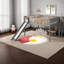 Lit mezzanine en bois de pin avec glissade, gris moderne pour chambre d'enfant
