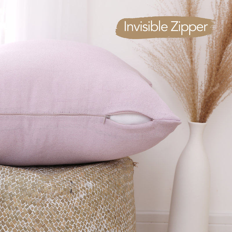  Square Pillow Cover, Pink, 24" x 24"