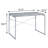 Grey And Silver Writing Desk With Metal Sled Base-1695984727