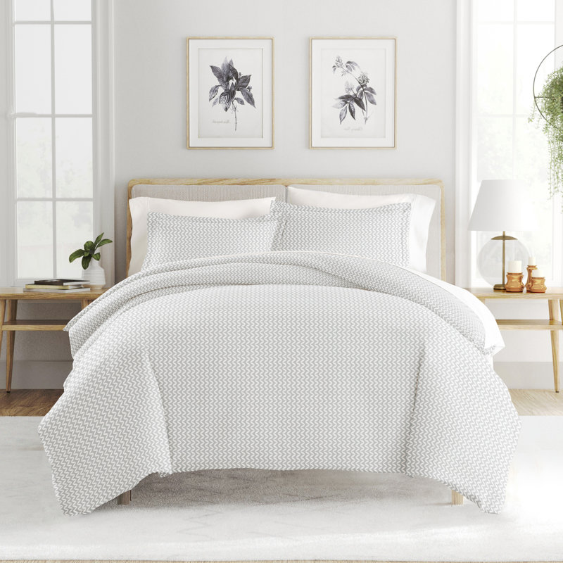 Becky Cameron™ Duvet Cover, Light Gray, Twin Duvet Cover + 1 Standard Sham