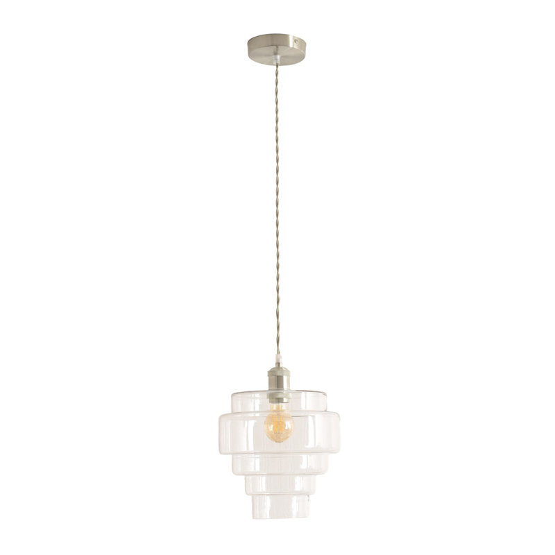 1 - Light Pendant, Clear, No, Chrome