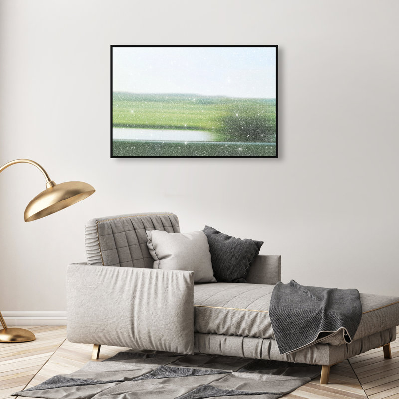Velocity Meadow I Print by Oliver Gal, 11"H x 16"W, Black Floater Frame