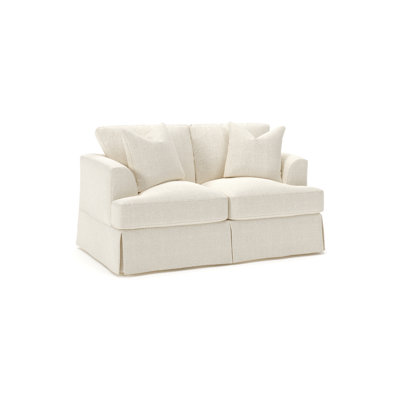 Lucia 65.5" Recessed Arm Slipcovered Loveseat