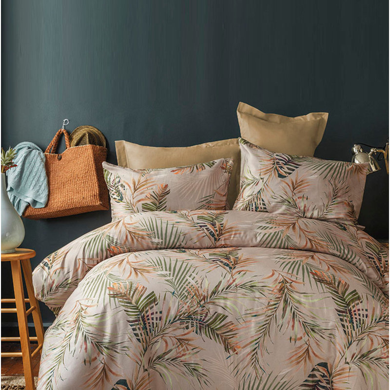 Ensemble de housse de couette 100% coton Plandome, Housse de couette double TG + 3 pièces supplémen