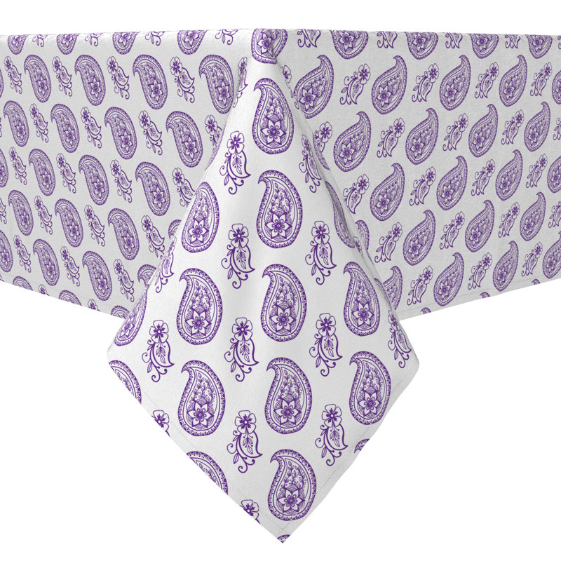 Rectangular Paisley Cotton Twill Tablecloth