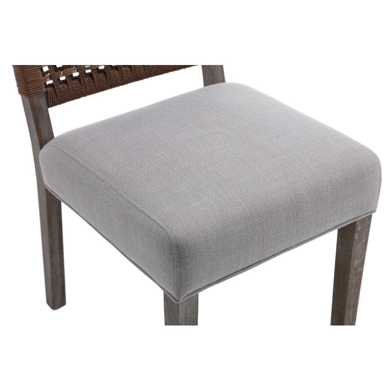 Chelce Fabric Solid Back Side Chair, Gray