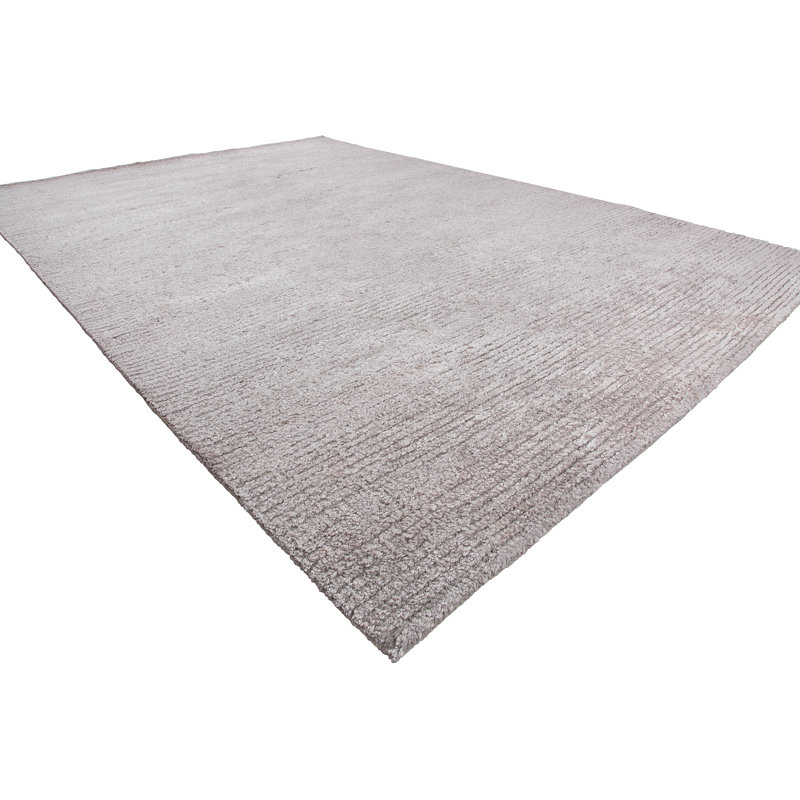 Tapis gris fait à la main Miles, Rectangle de 10 pi x 14 pi