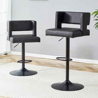 Tabouret de bar en similicuir à hauteur ajustable