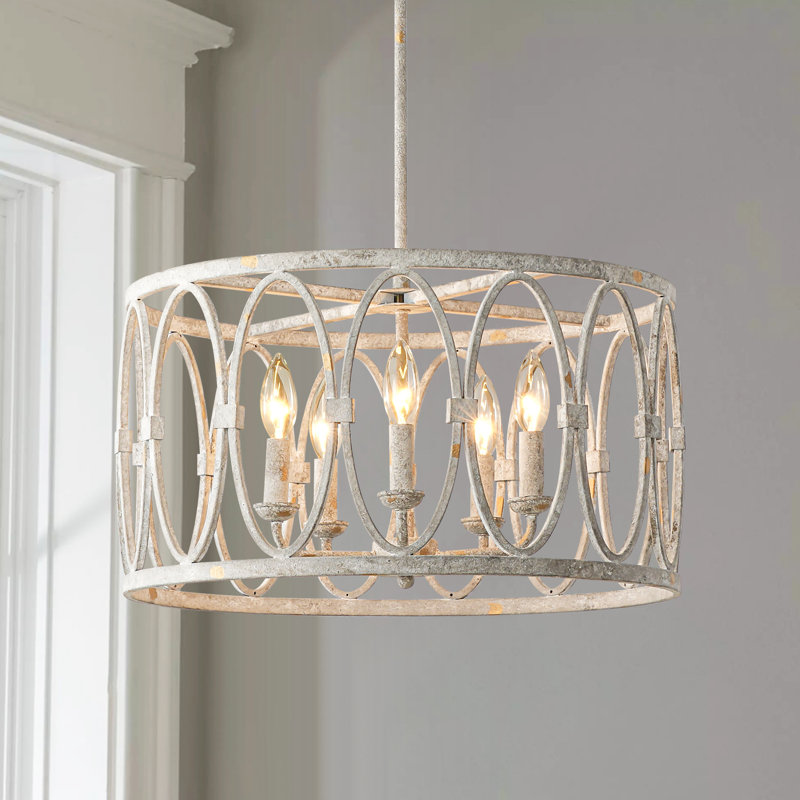 Alverstone 5 - Light Dimmable Drum Chandelier